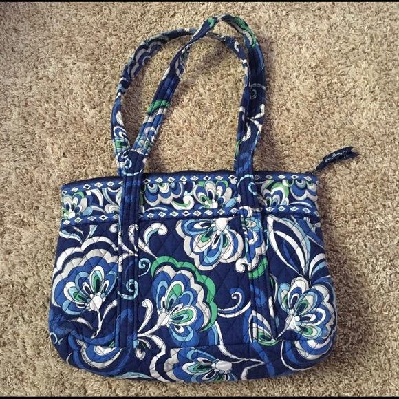 VERA BRADLEY Blue Floral Handbag - Picture 3 of 7